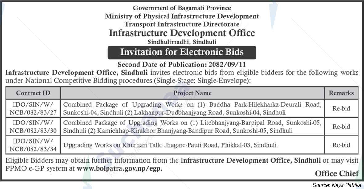 Infrastructure Development Office, Sindhuli