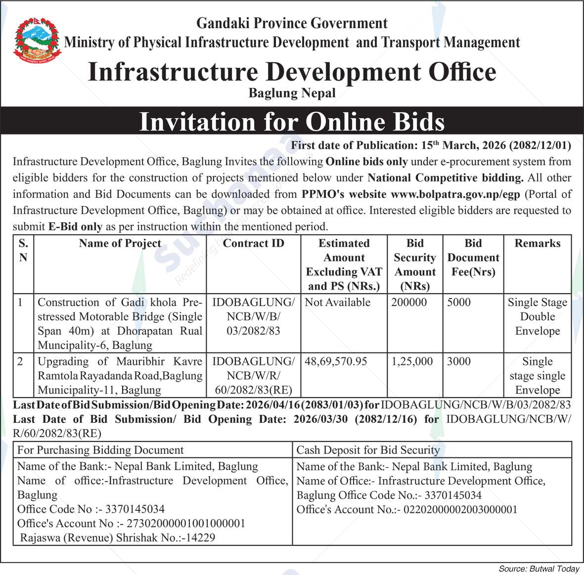 Infrastructure Development Office, Baglung