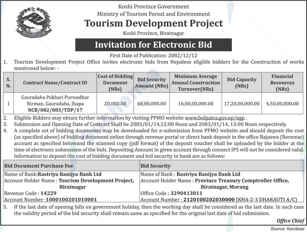 Tourism Development Project, Biratnagar