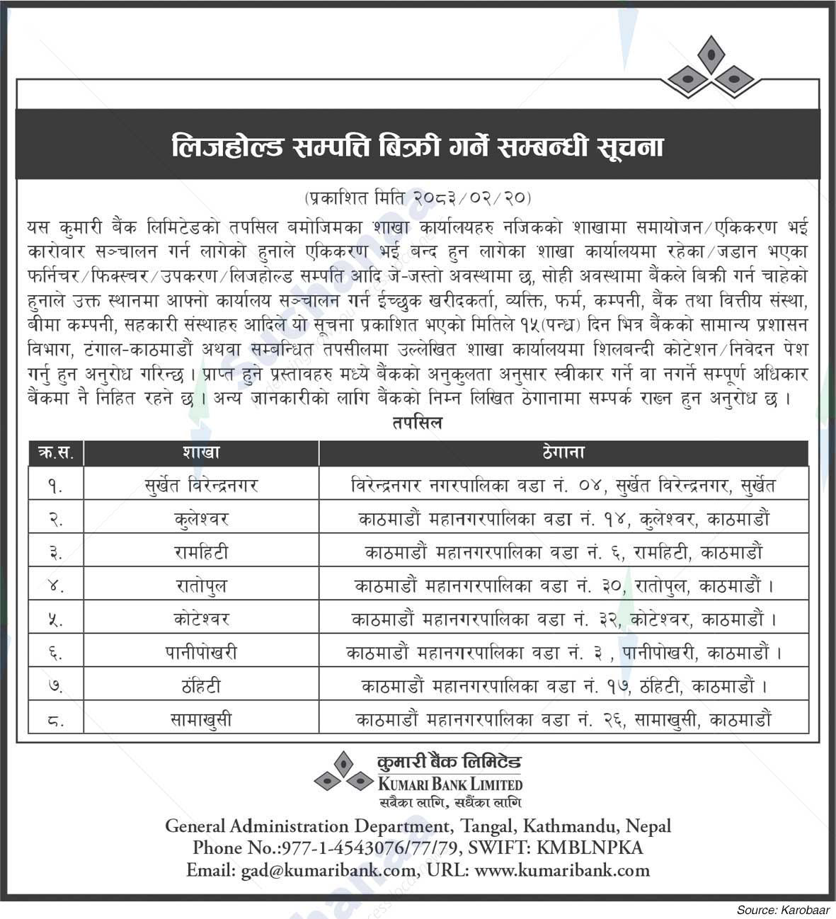 Kumari Bank Limited