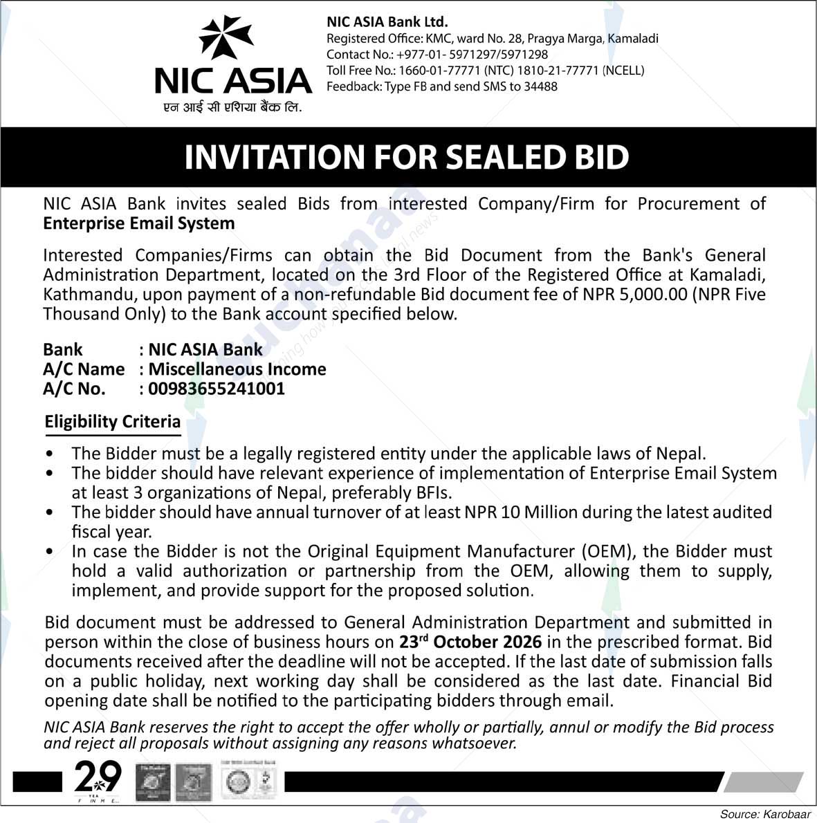 NIC Asia Bank Limited