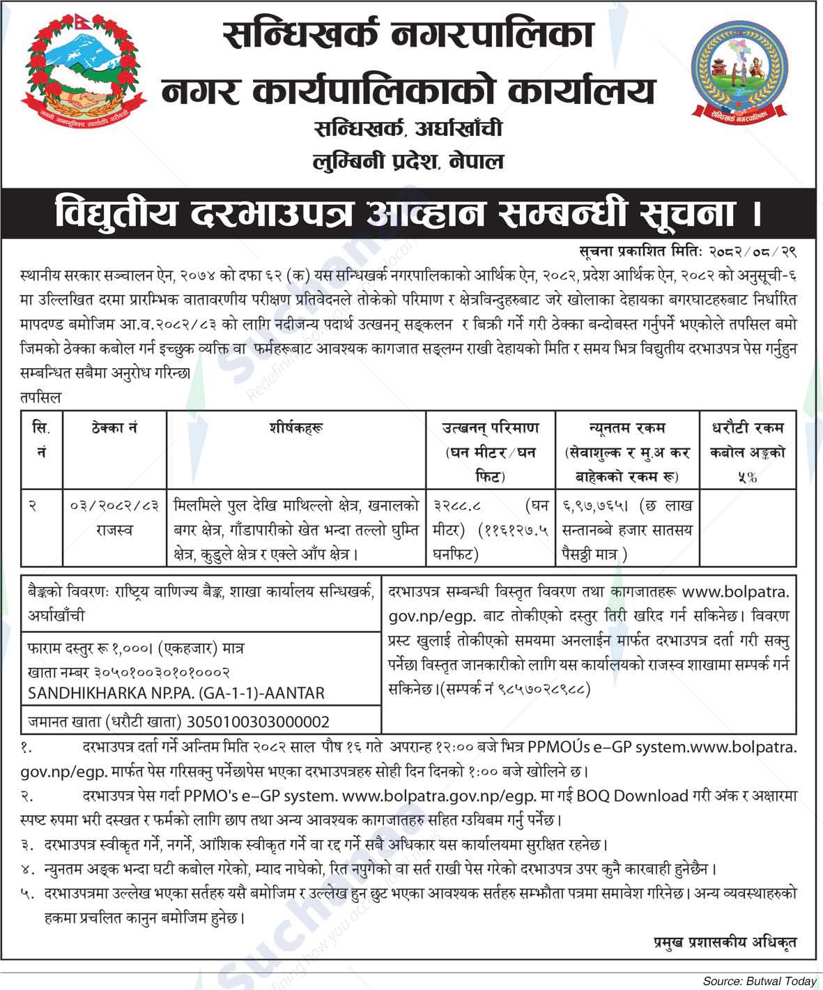 Sandhikharka Municipality