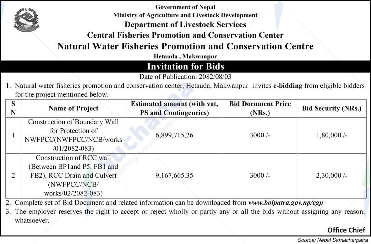 Natural Water Fisheries Promotion and Conservation Centre, Hetauda, ​​Makwanpur