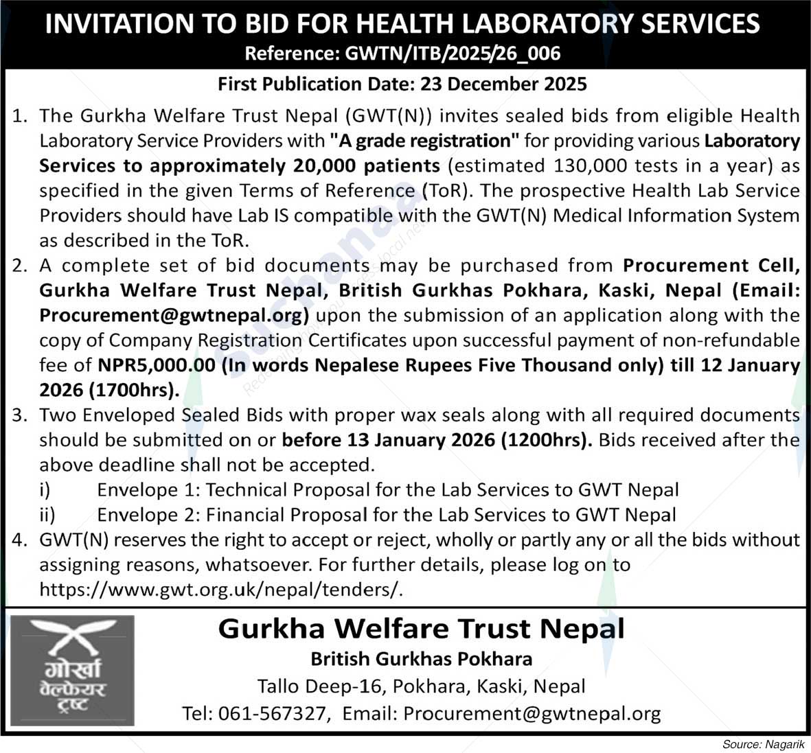 The Gurkha Welfare Trust, AWC Kaski
