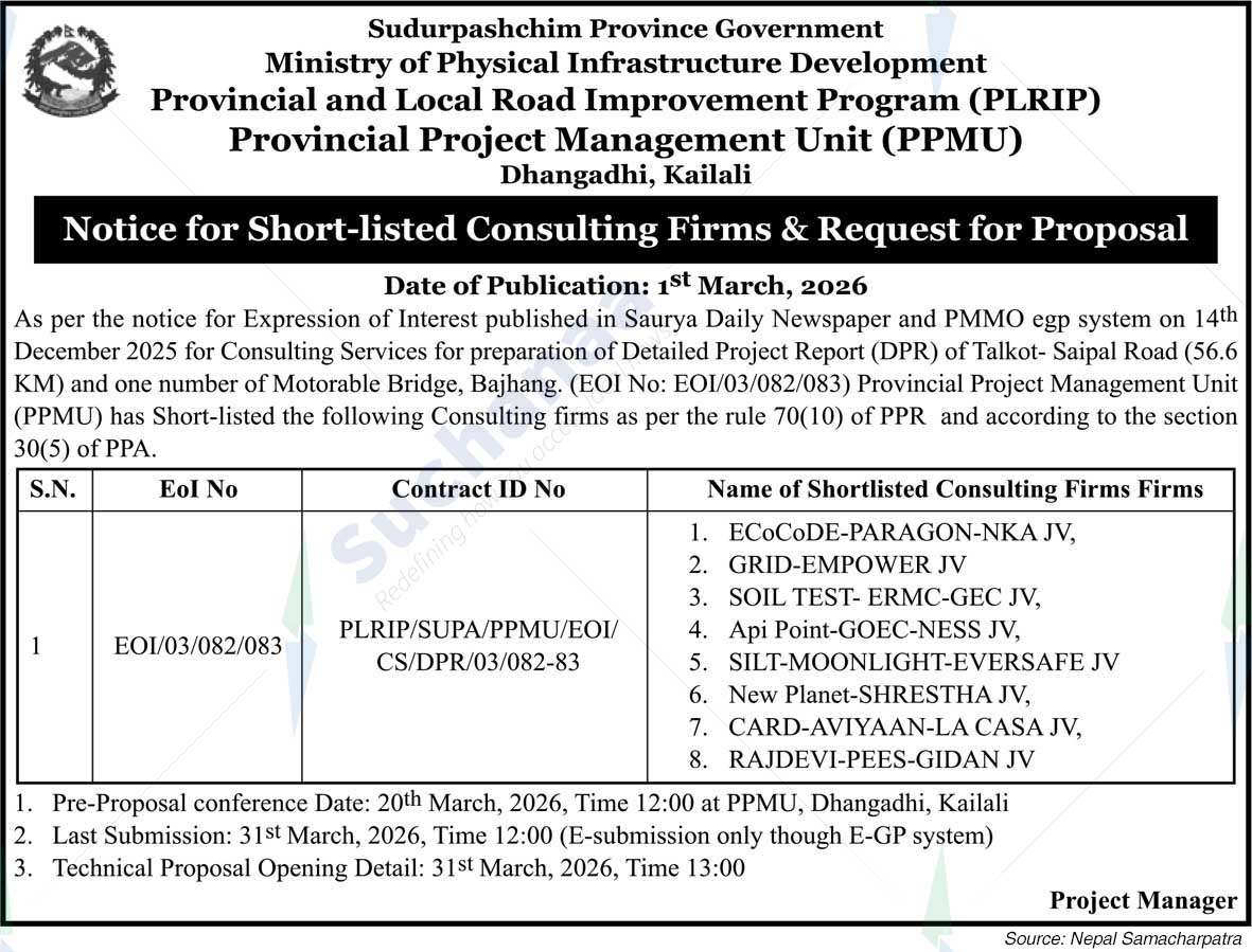 Provincial Project Management Unit (PPMU), Kailali
