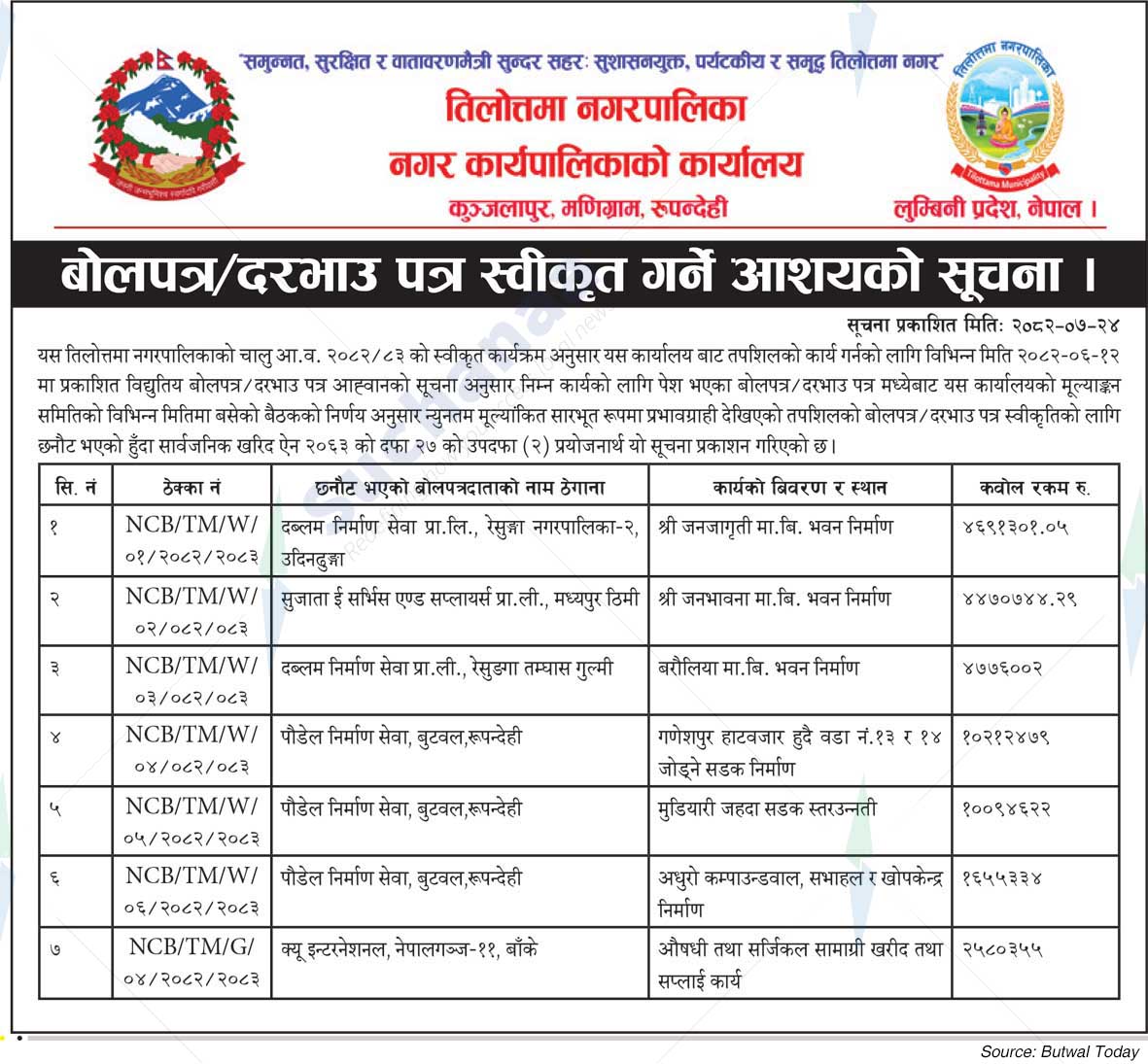 Tilottama Municipality