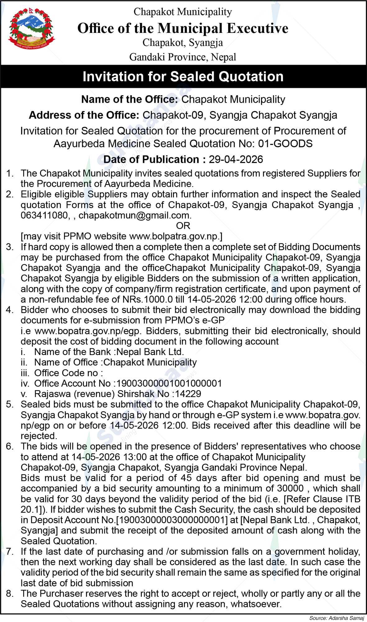 Chapakot Municipality