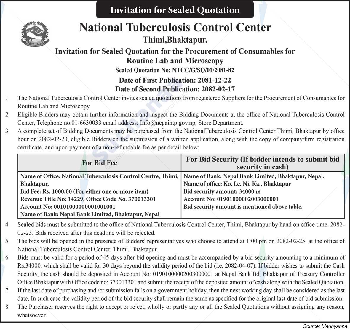 National Tuberculosis Control Center