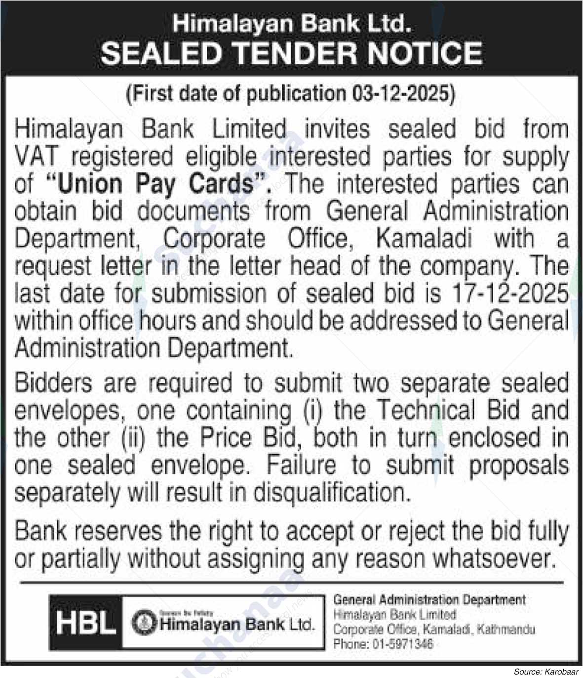 Himalayan Bank Limited