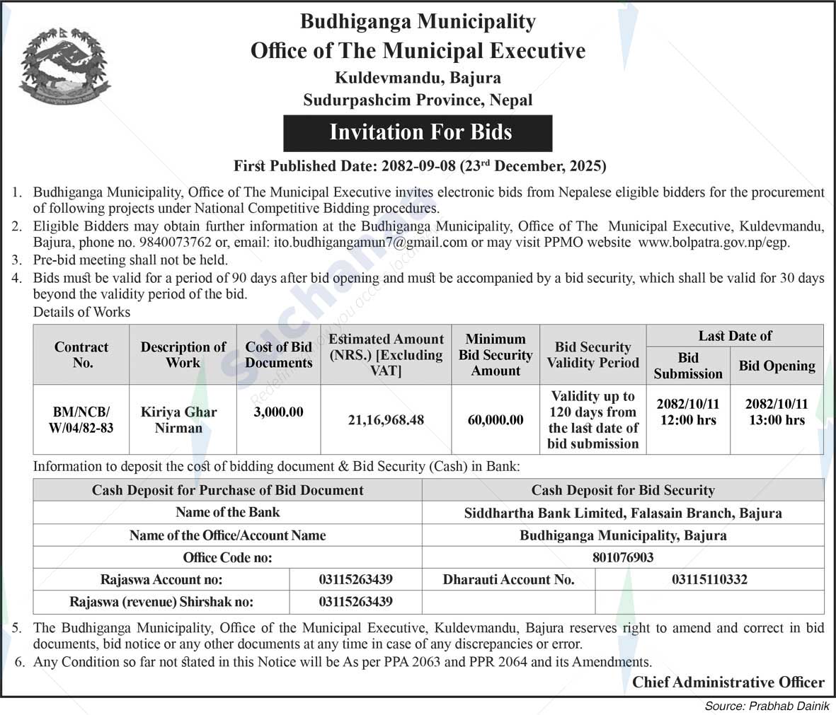 Budhiganga Municipality