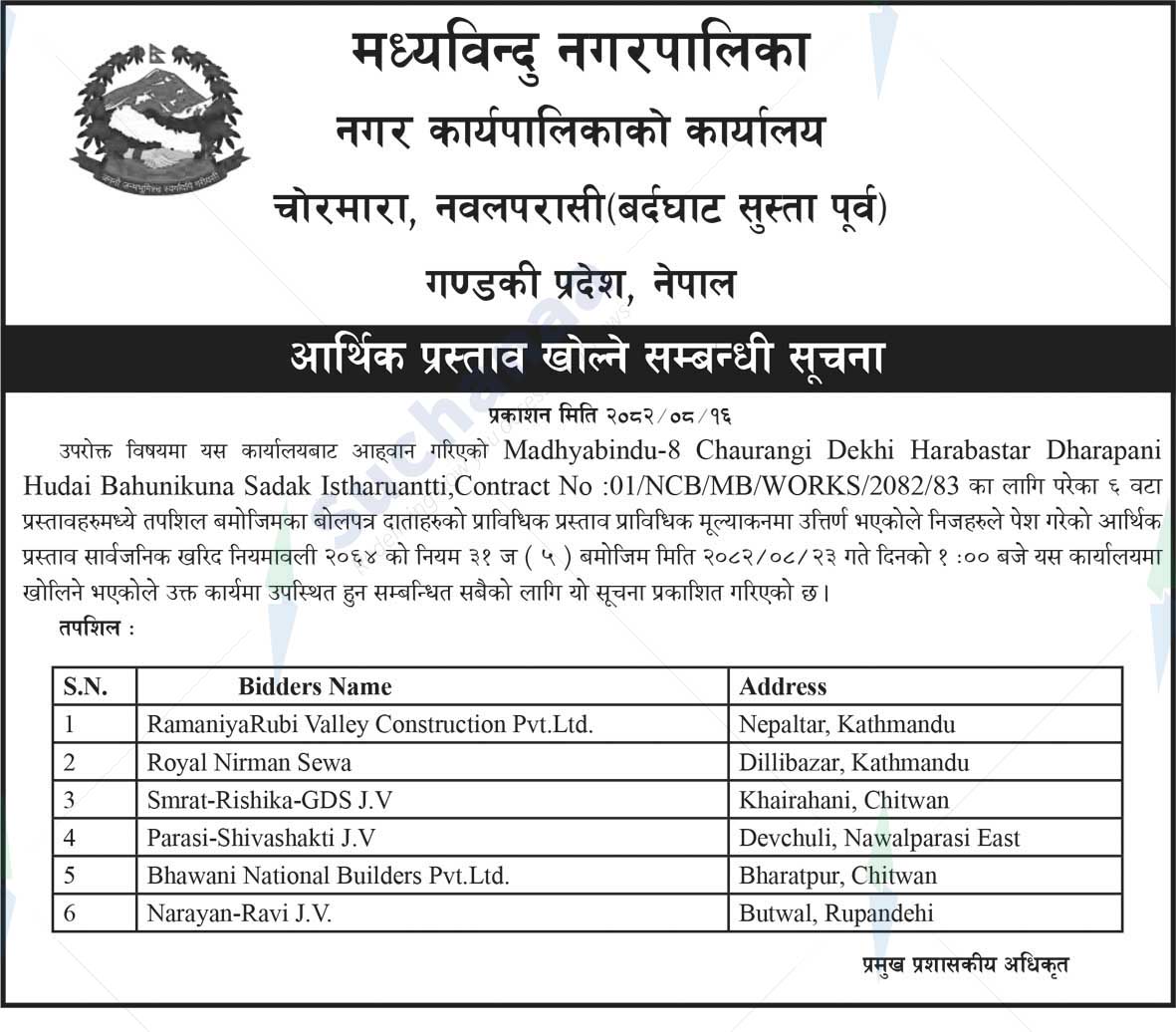 Madhyabindu Municipality