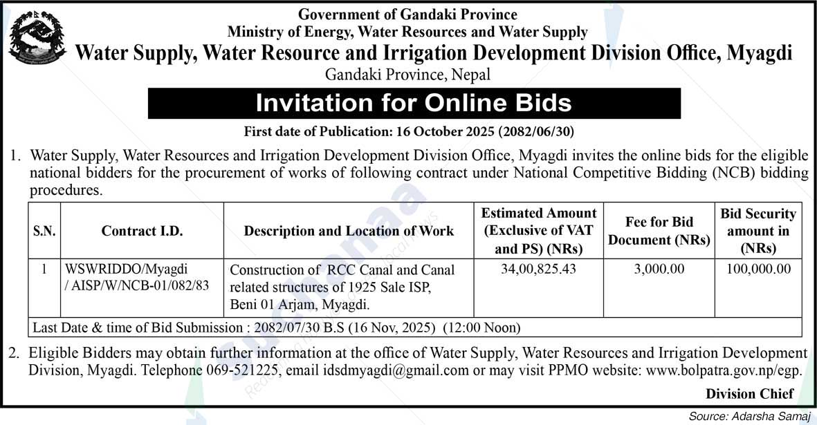 Water Resource and Irrigation Development Division Office, Myagdi