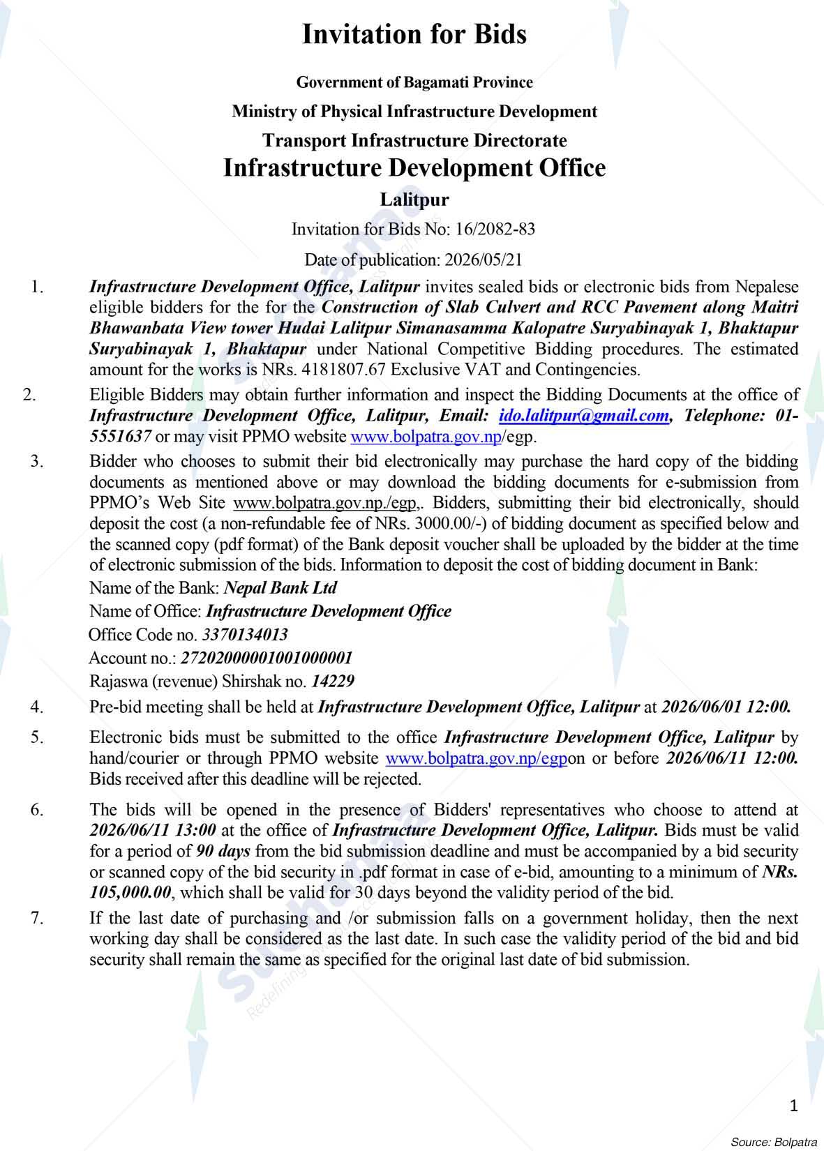 Infrastructure Development Office Lalitpur