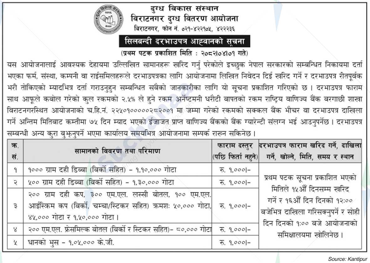 Biratnagar Milk Distribution Project
