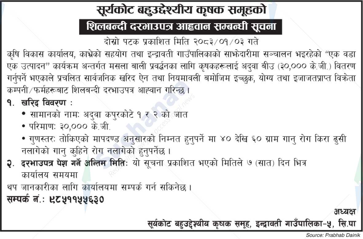 Suryakot Bahuuddeshyiya Krishak Samuha