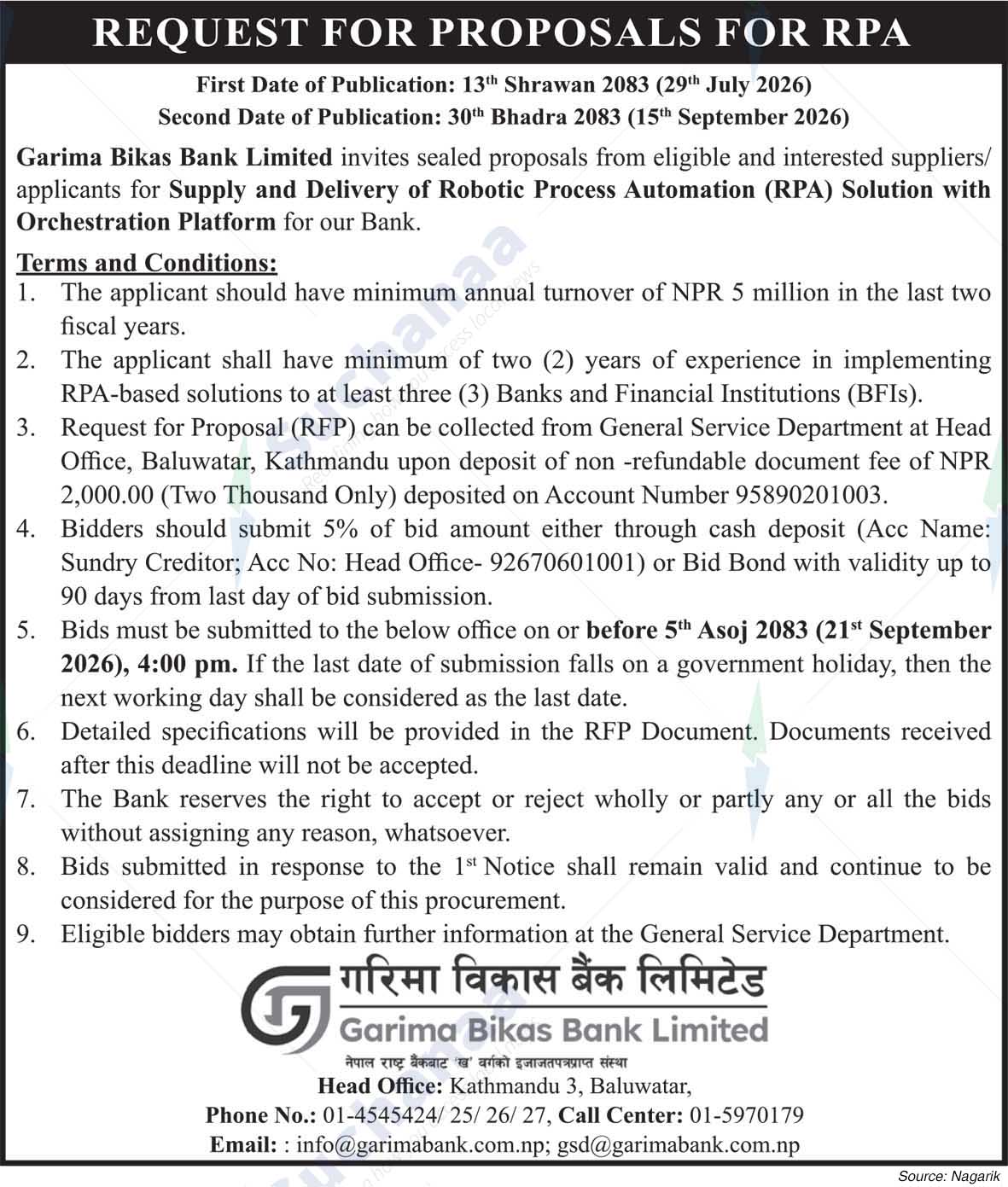 Garima Bikas Bank Limited