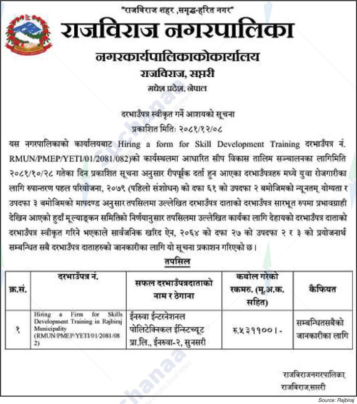 Rajviraj Municipality