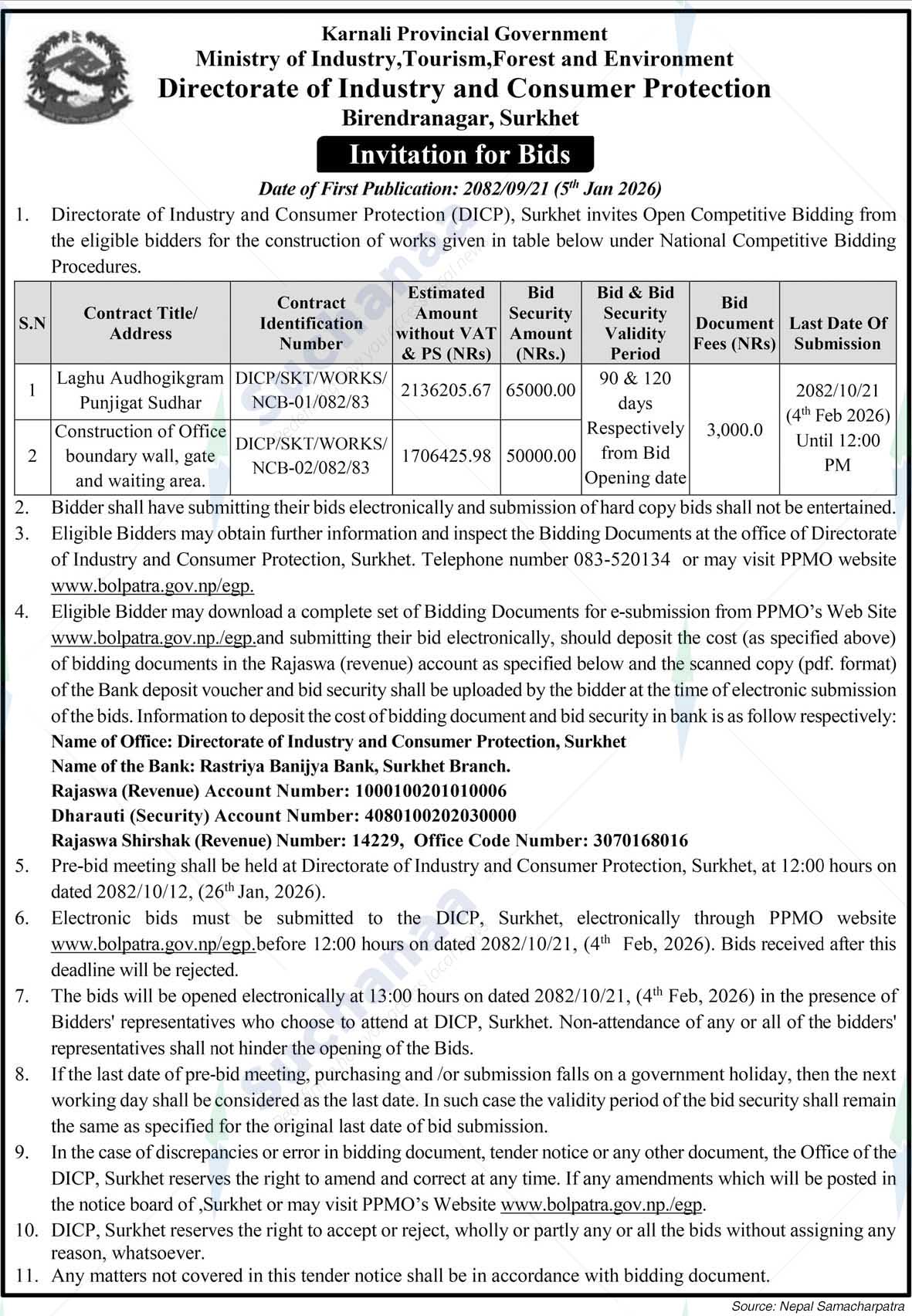 Directorate of Industry and Consumer Protection, Birendranagar, Surkhet