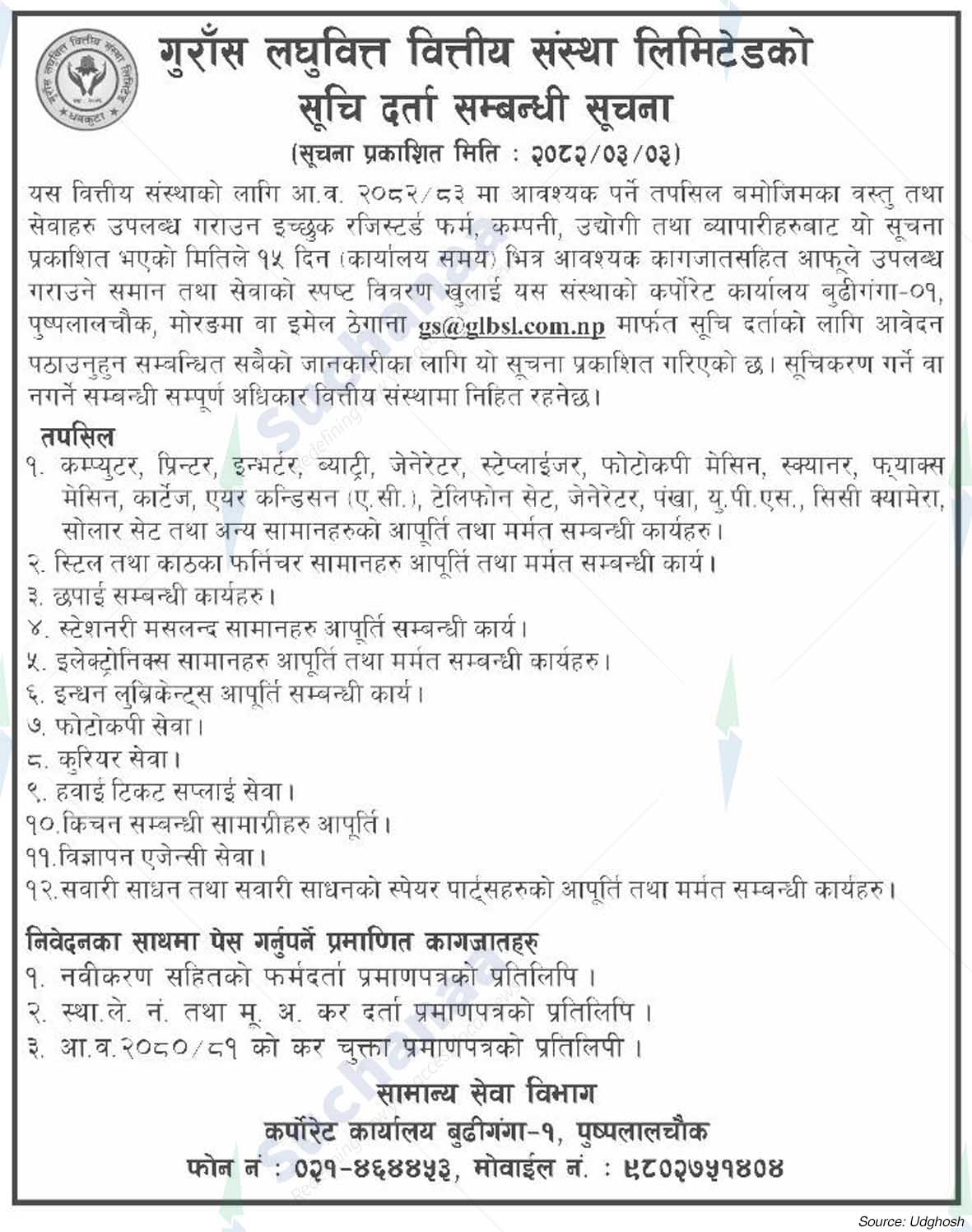 Gurans Laghubittiya Bittiya Sanstha Ltd.