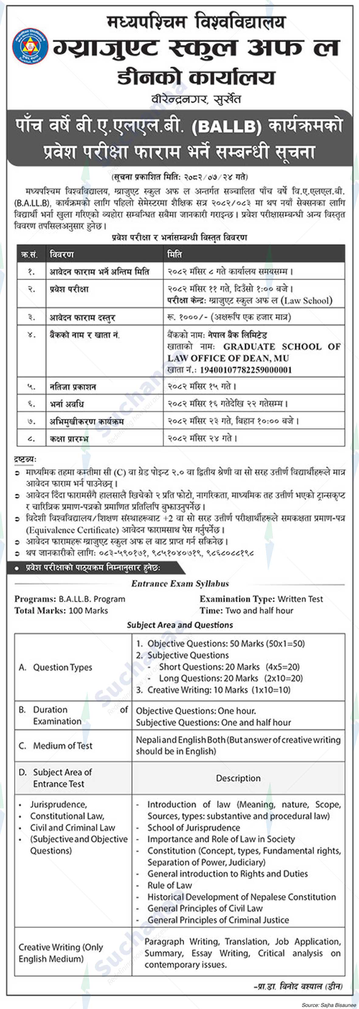 Graduate School of Law, Birendranagar, Surkhet