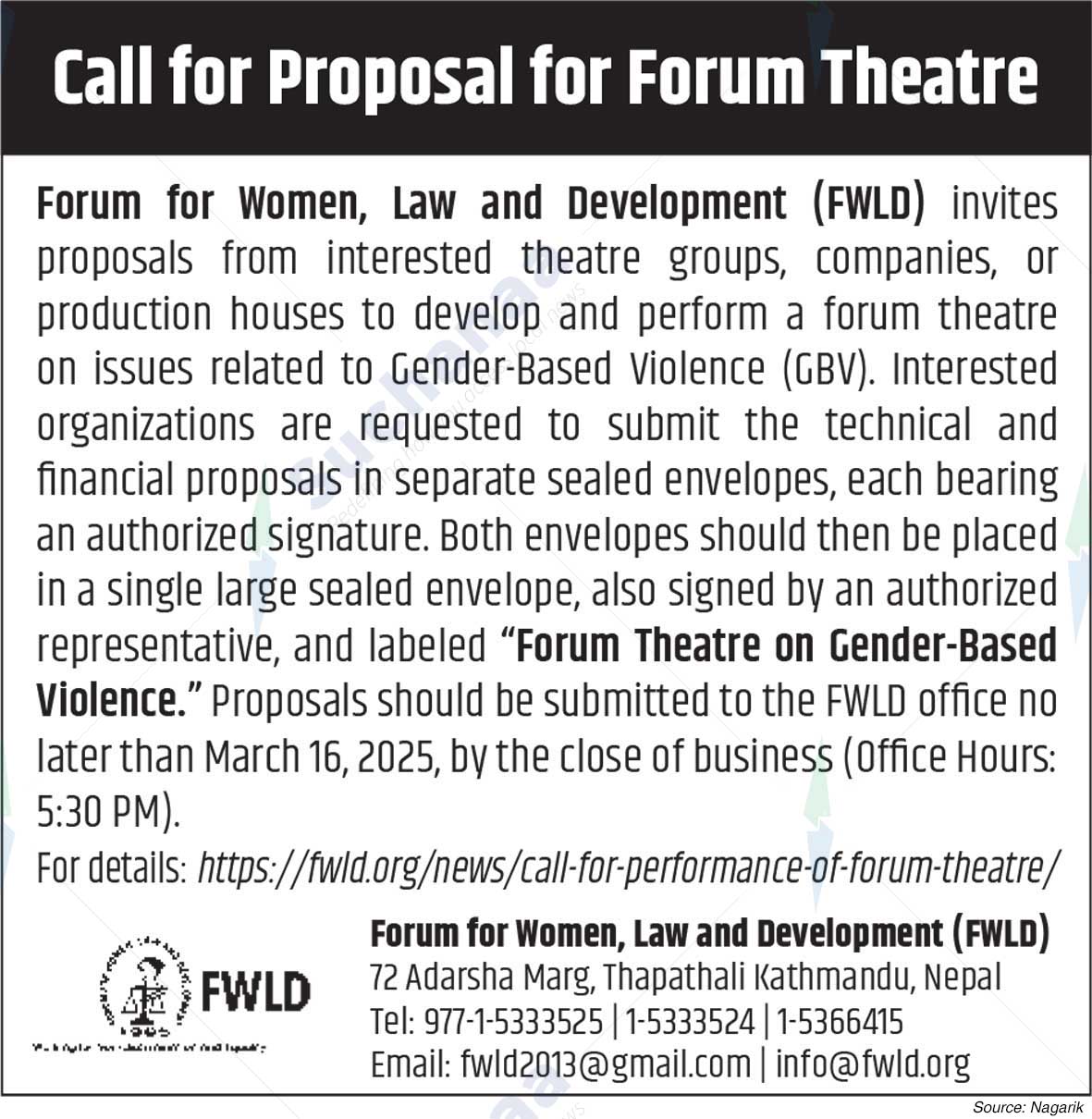 Forum for Women, Law and Development (FWLD)