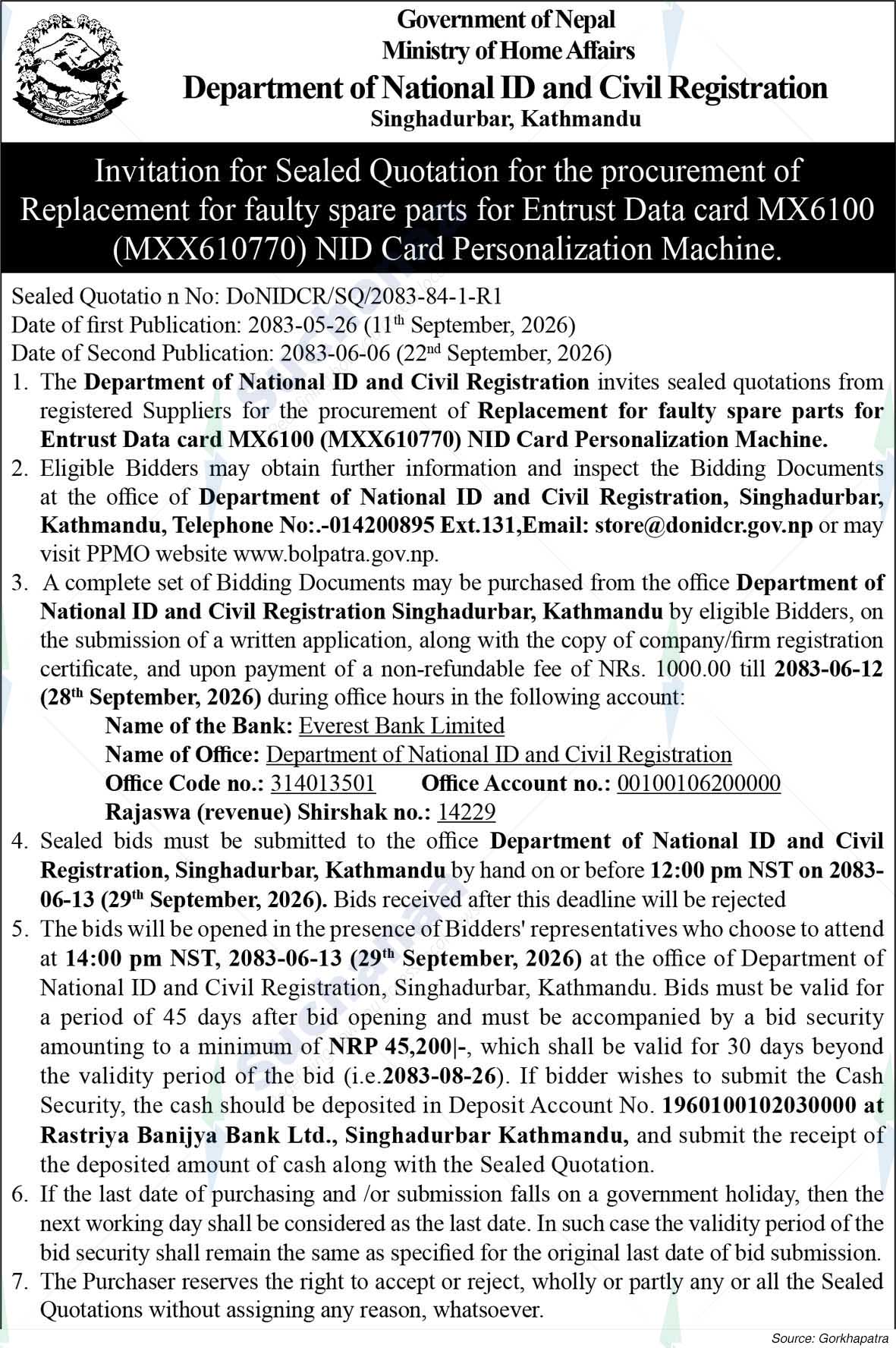 Department of National Id and Civil Registration
