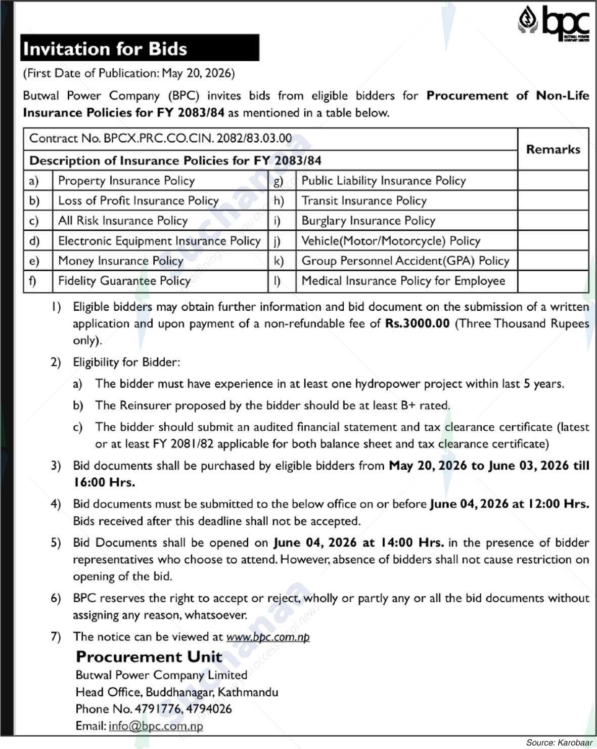 Butwal Power Company Limited