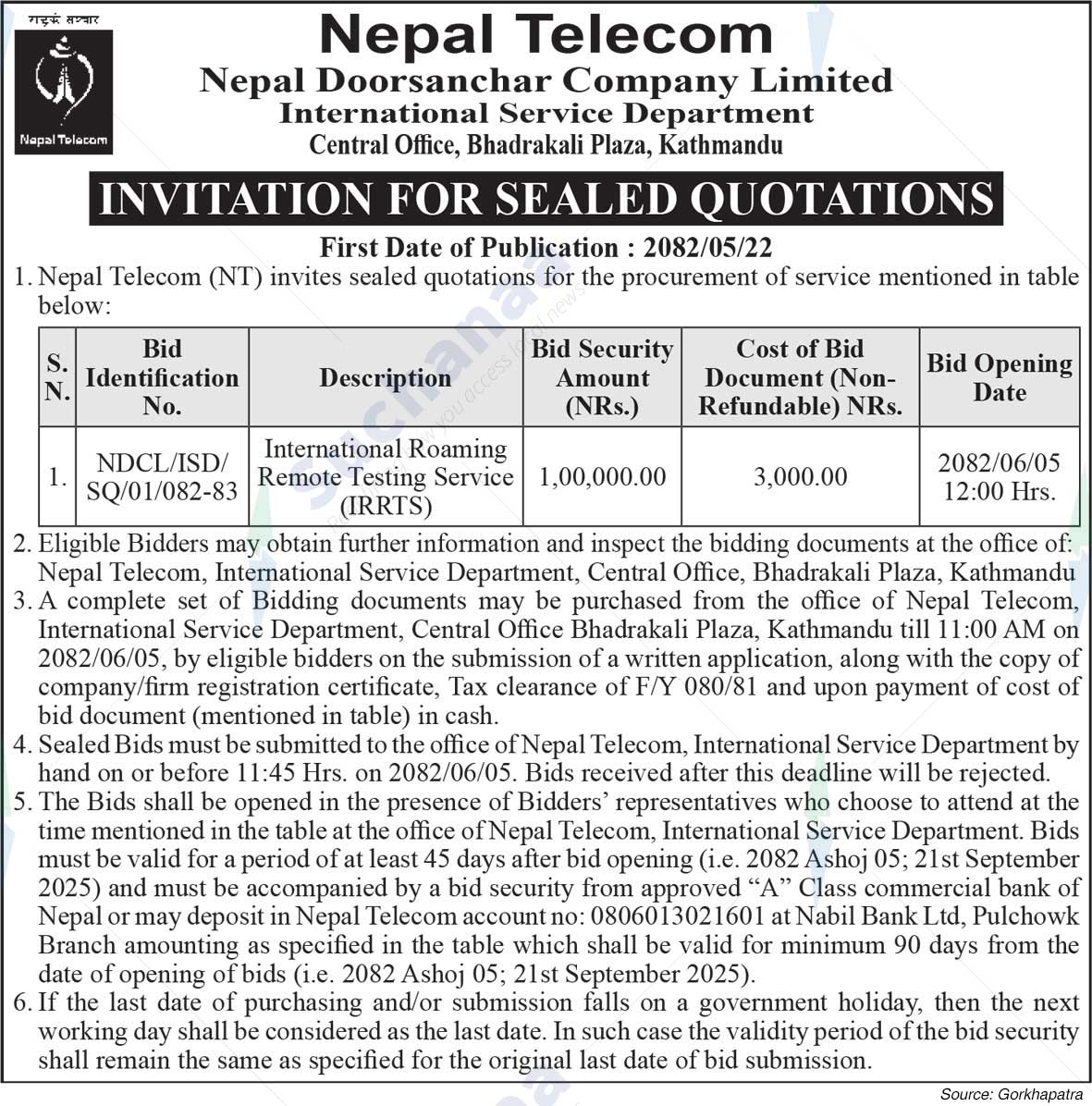 Nepal Doorsanchar Company Limited (NTC)