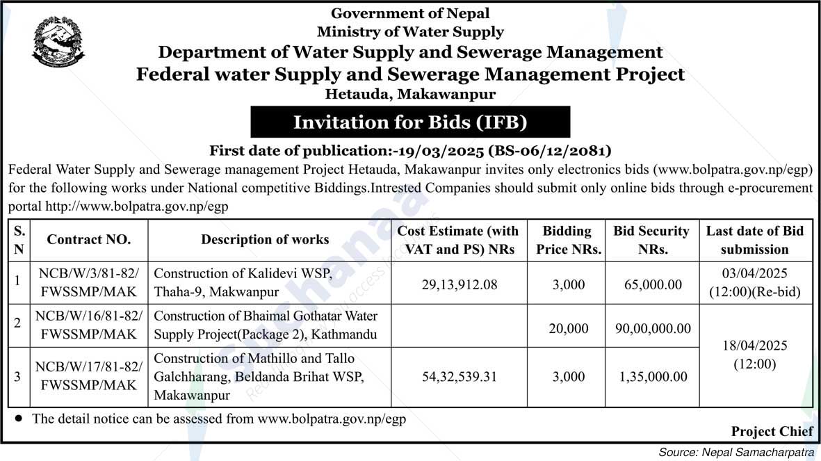 Federal water Supply and Sewerage Management Project