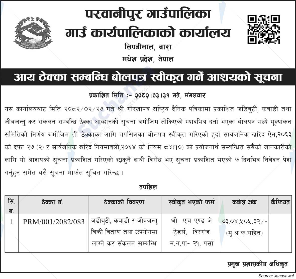 Parawanipur Rural Municipality