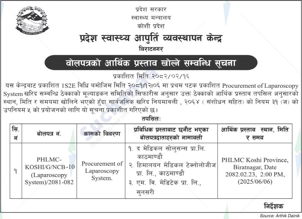 Provincial Health Supply Management Center, Biratnagar