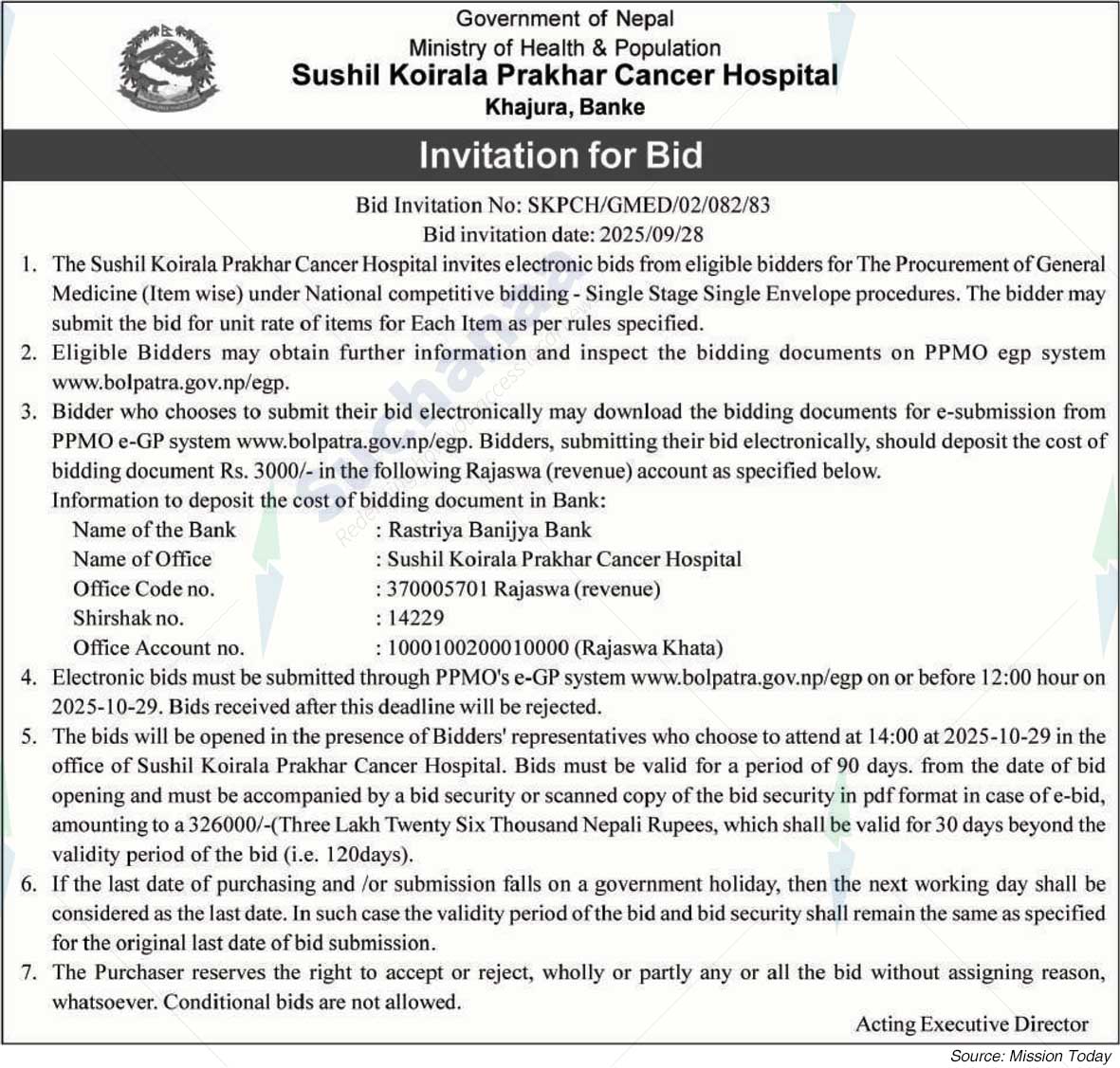 Sushil Koirala Prakhar Cancer Hospital