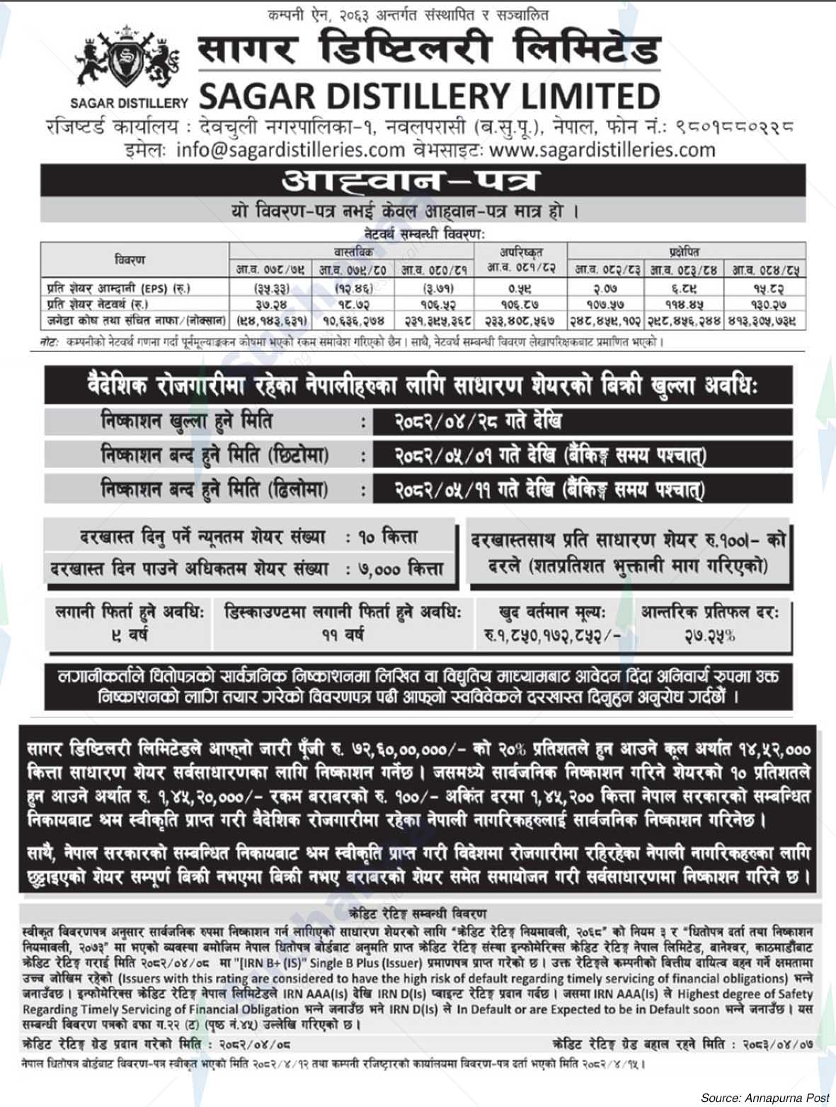 Sagar Distillery Ltd.