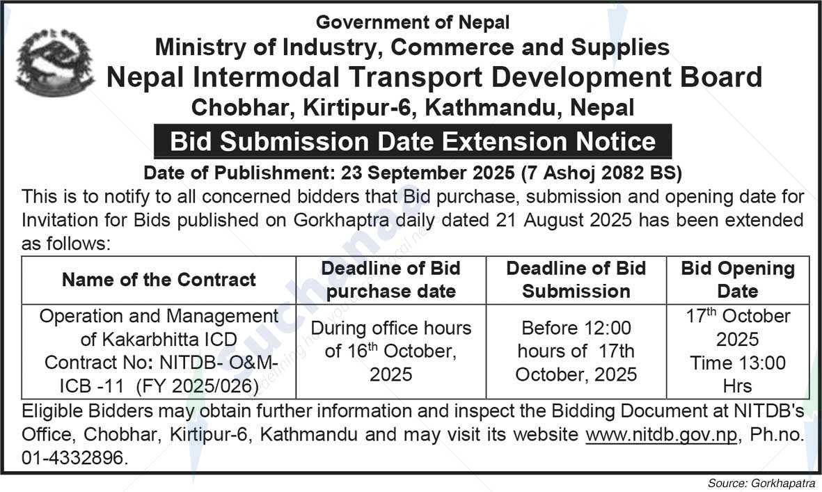 Nepal Intermodal Transport Development Board, kathmandu