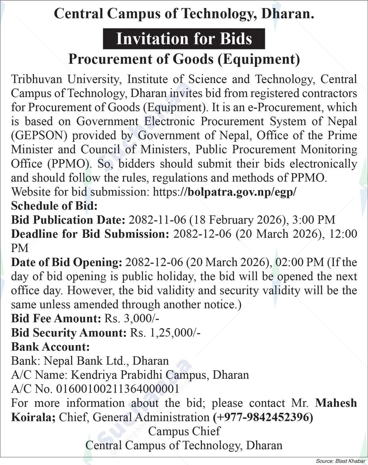 Central Campus of Technology, Dharan