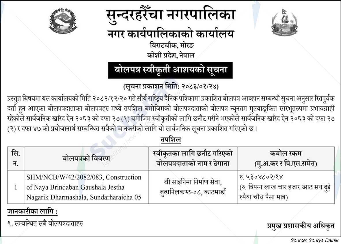 Sundarharaicha Municipality