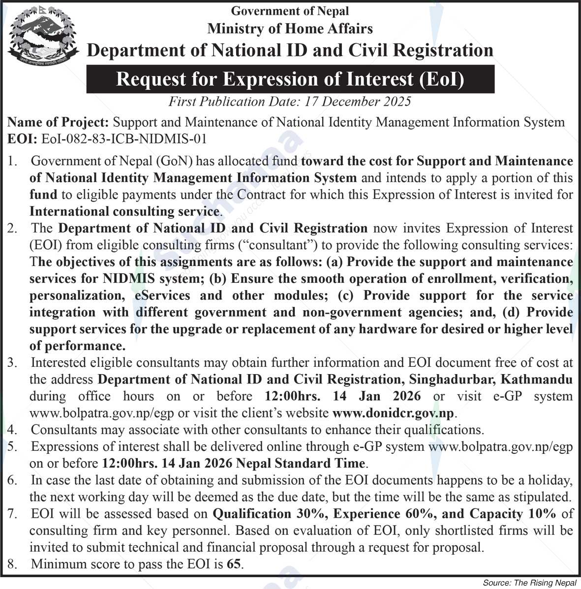 Department of National Id and Civil Registration