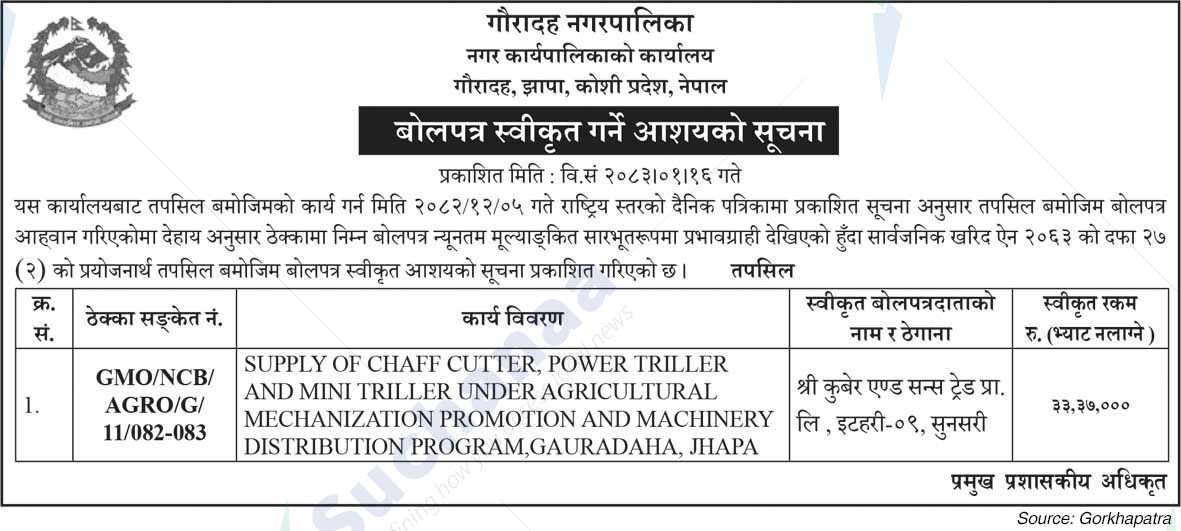 Gauradaha Municipality