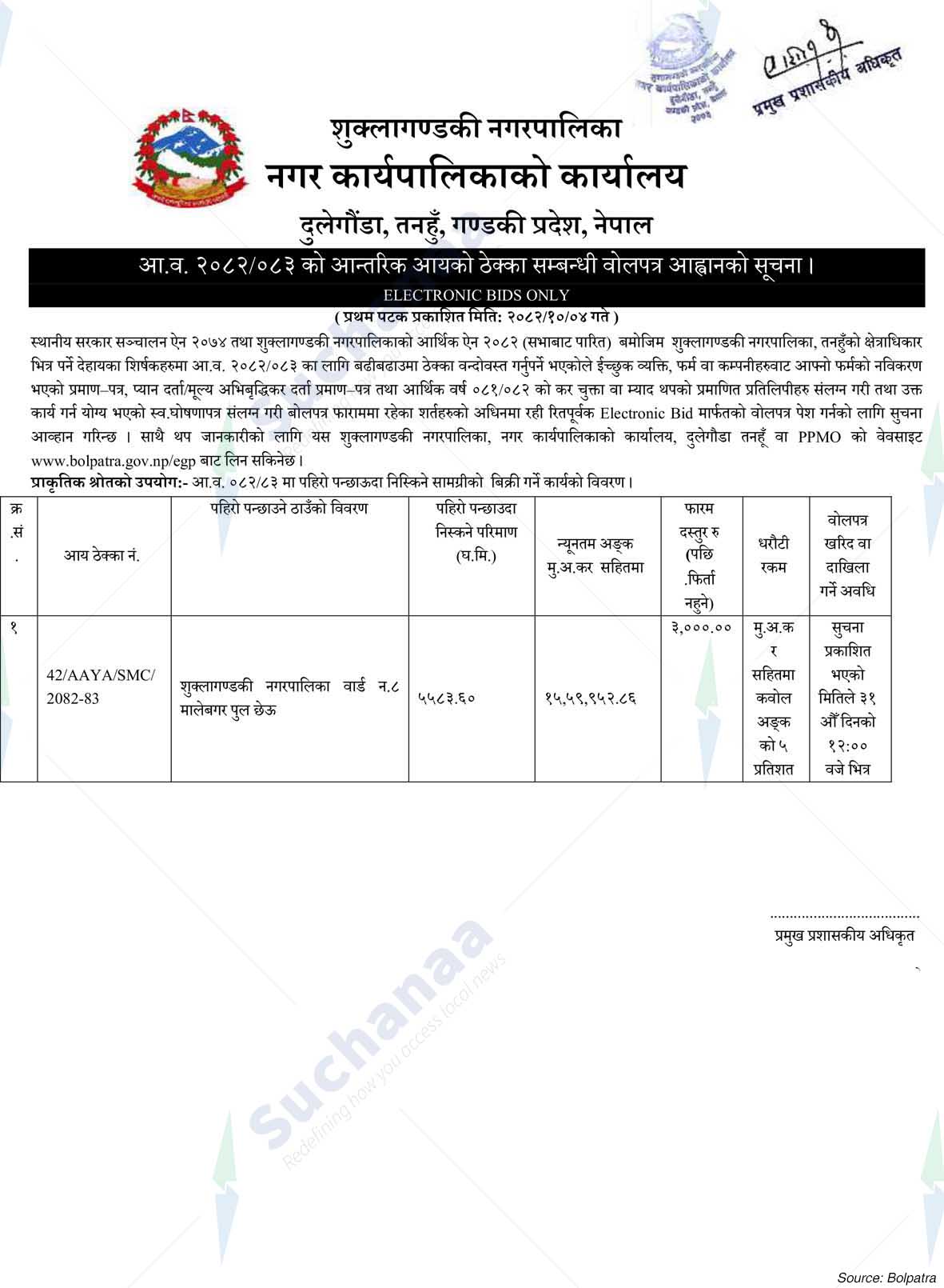Shuklagandaki Municipality