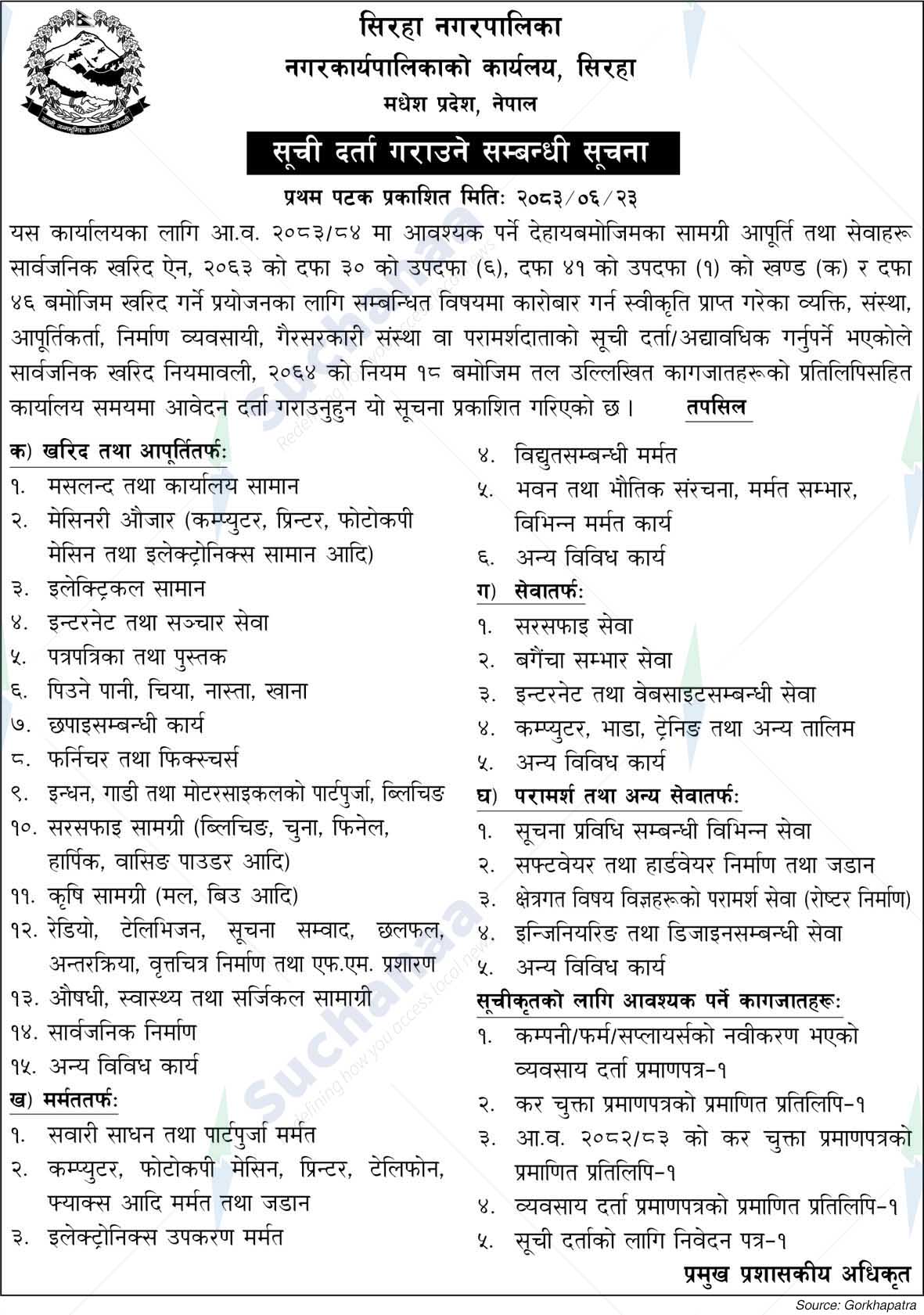 Siraha Municipality