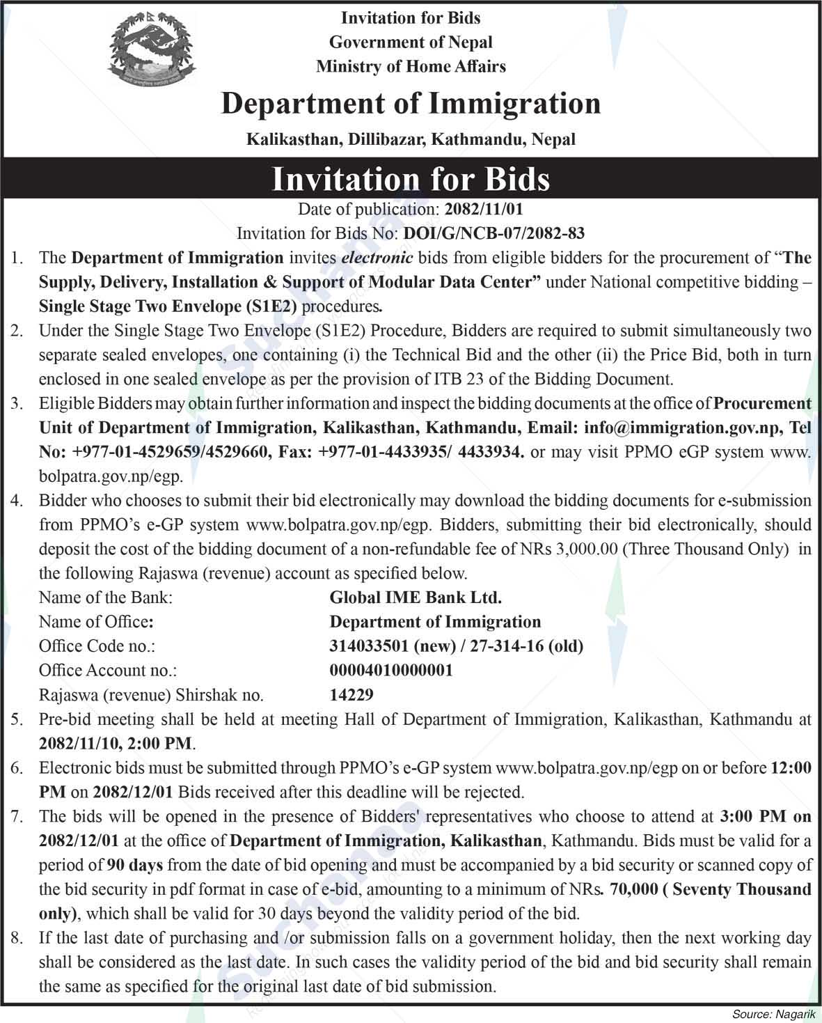 Department of Immigration, Dillibazar, Kathmandu