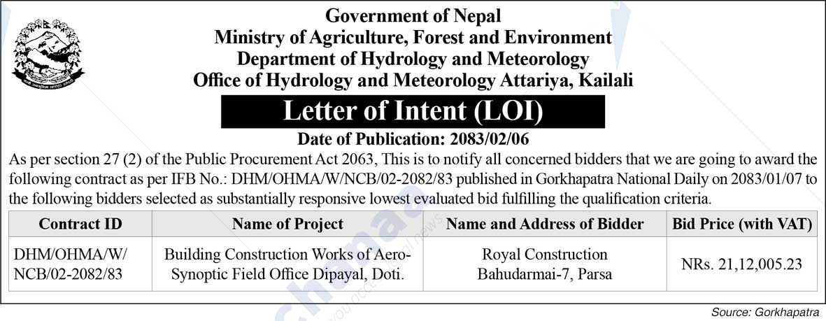 Office of Hydrology and Meteorology, Attariya, Kailali