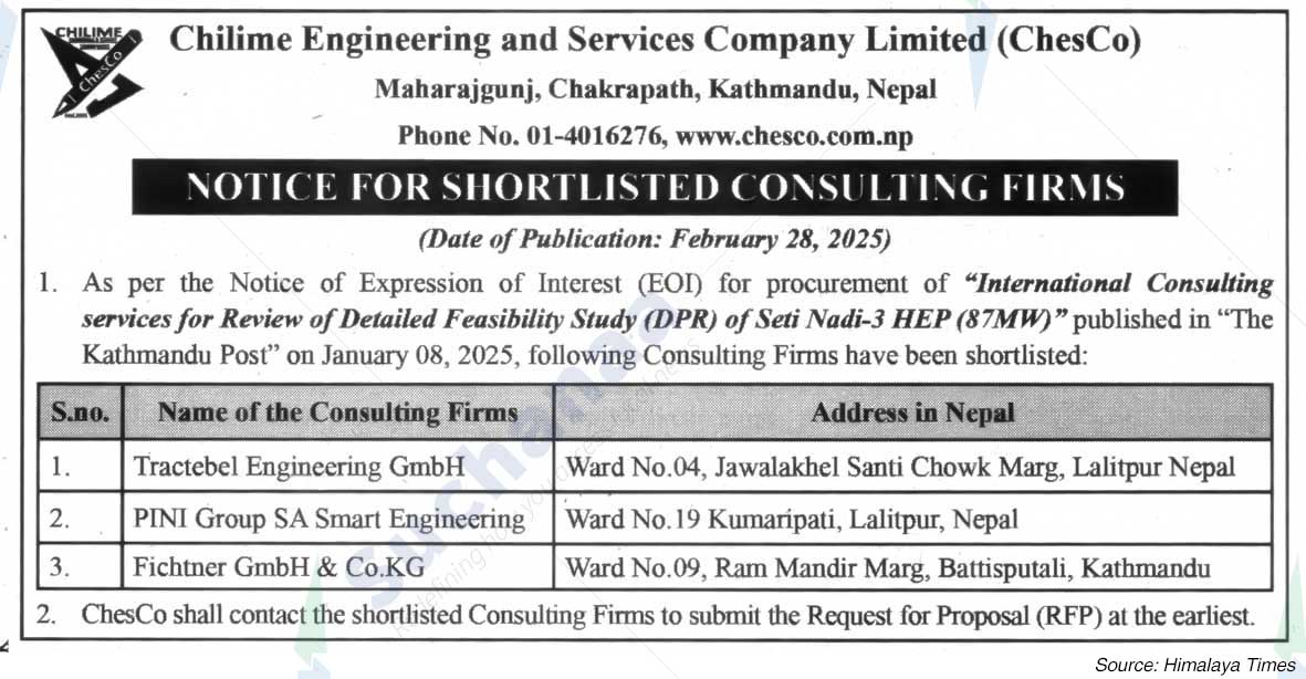 Chilime Engineering and Services Company Limited (ChesCo)
