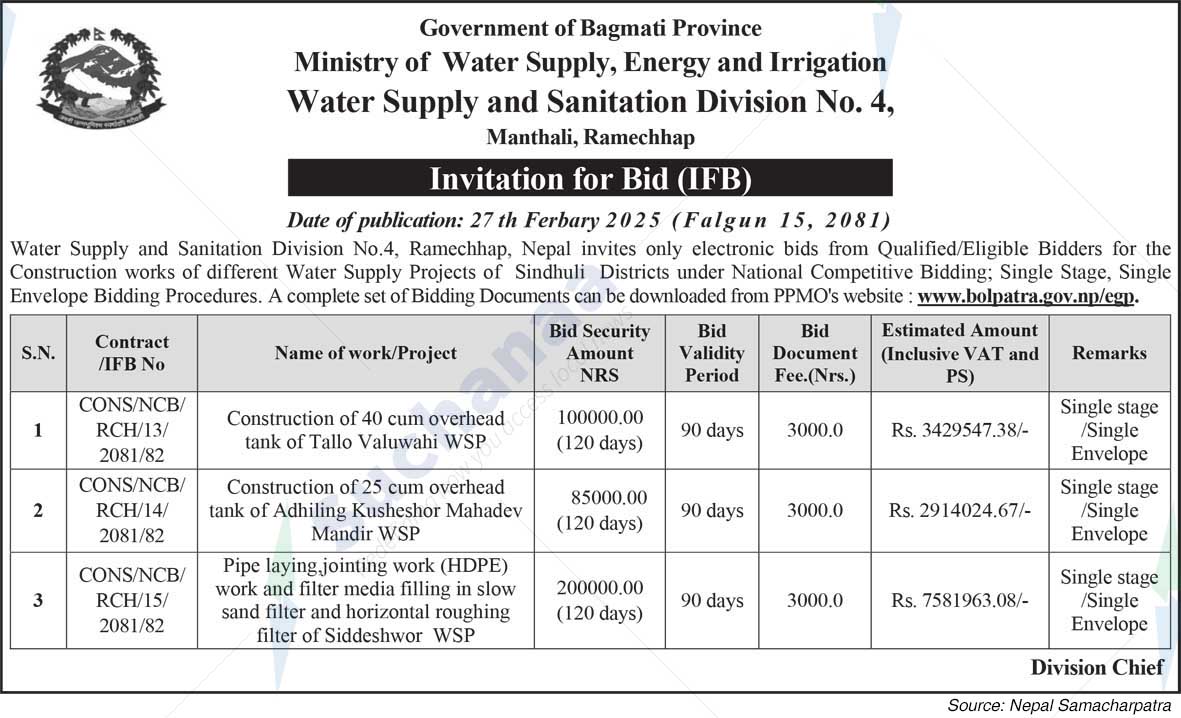 Water Supply and Sanitation Division No. 4