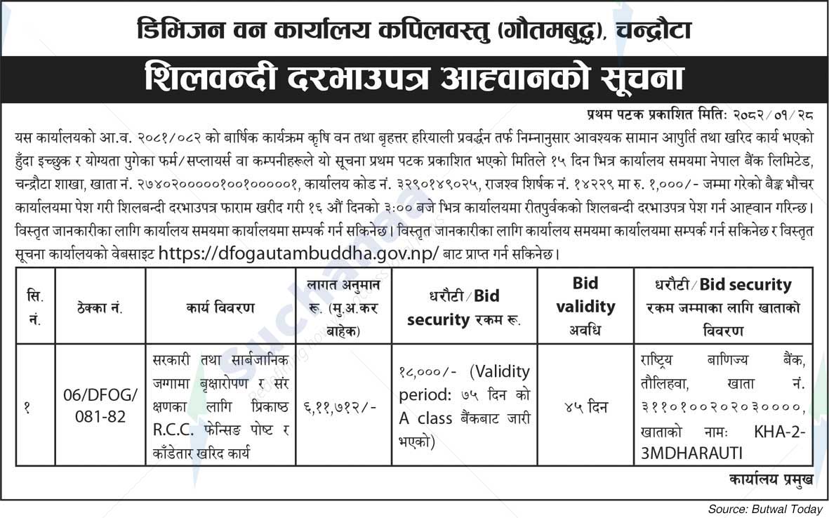 Division Forest Office Kapilvastu