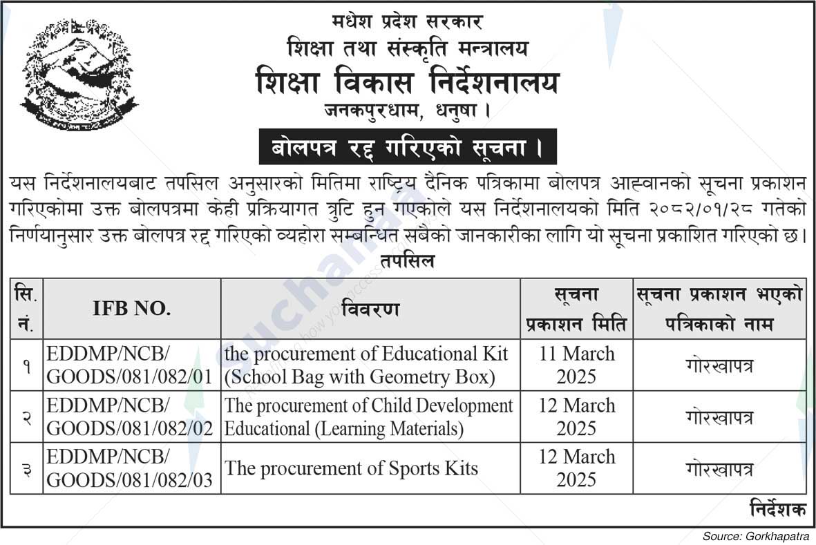 Directorate of Education Development, Janakpurdham