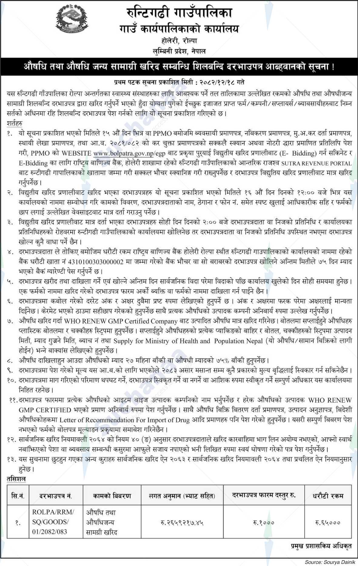 Runtigadhi Rural Municipality