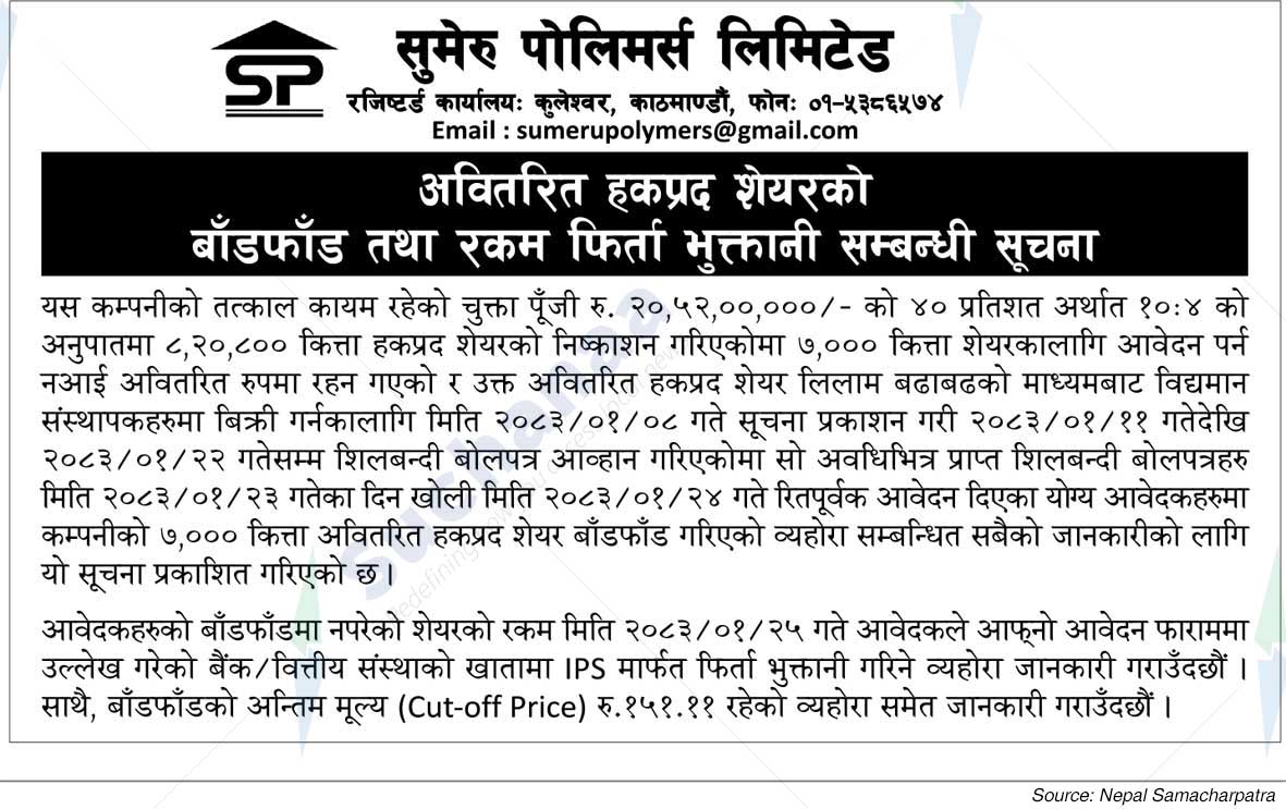 Sumeru Polymers Limited