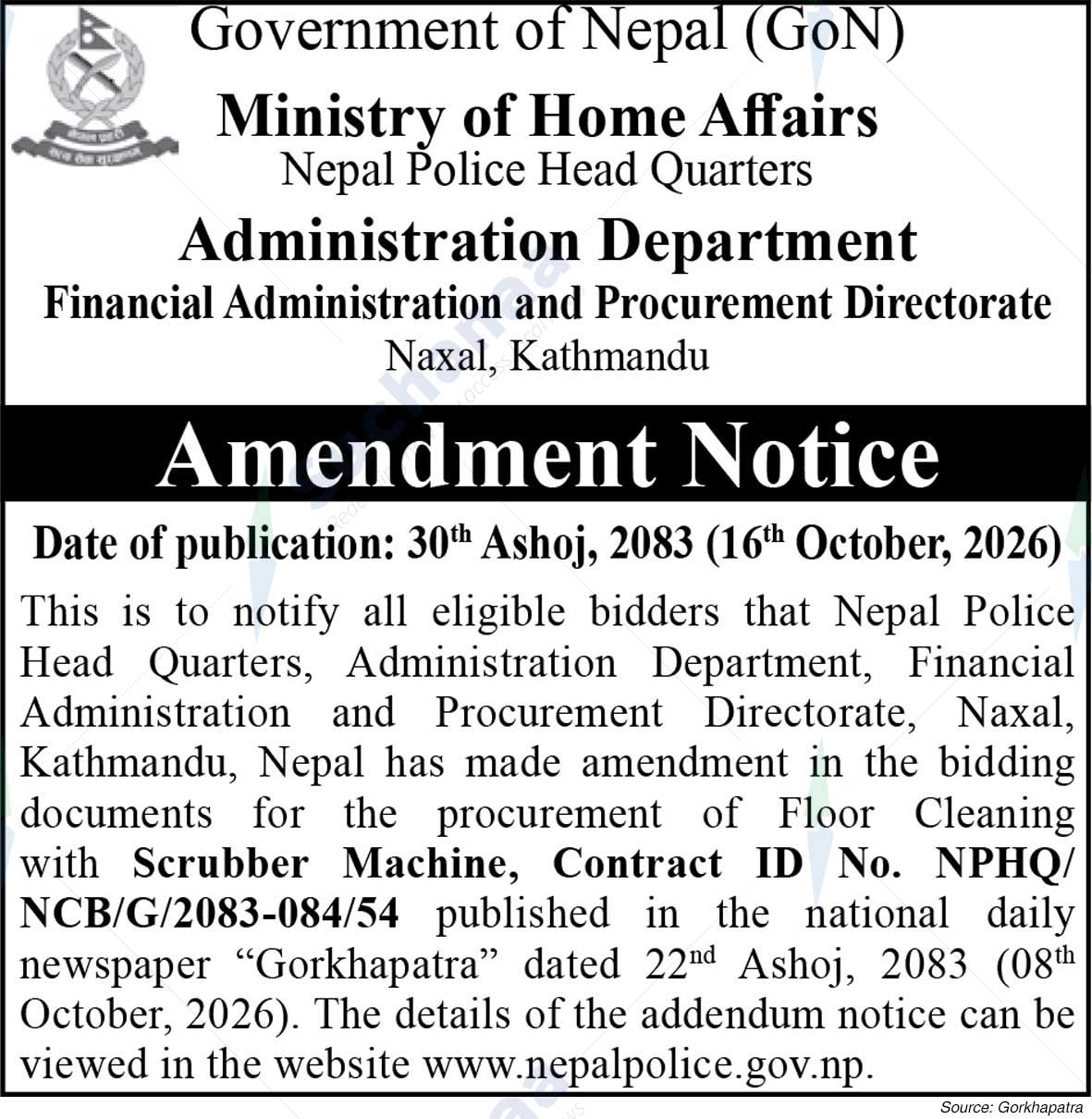 Financial Administration and Procurement Directorate