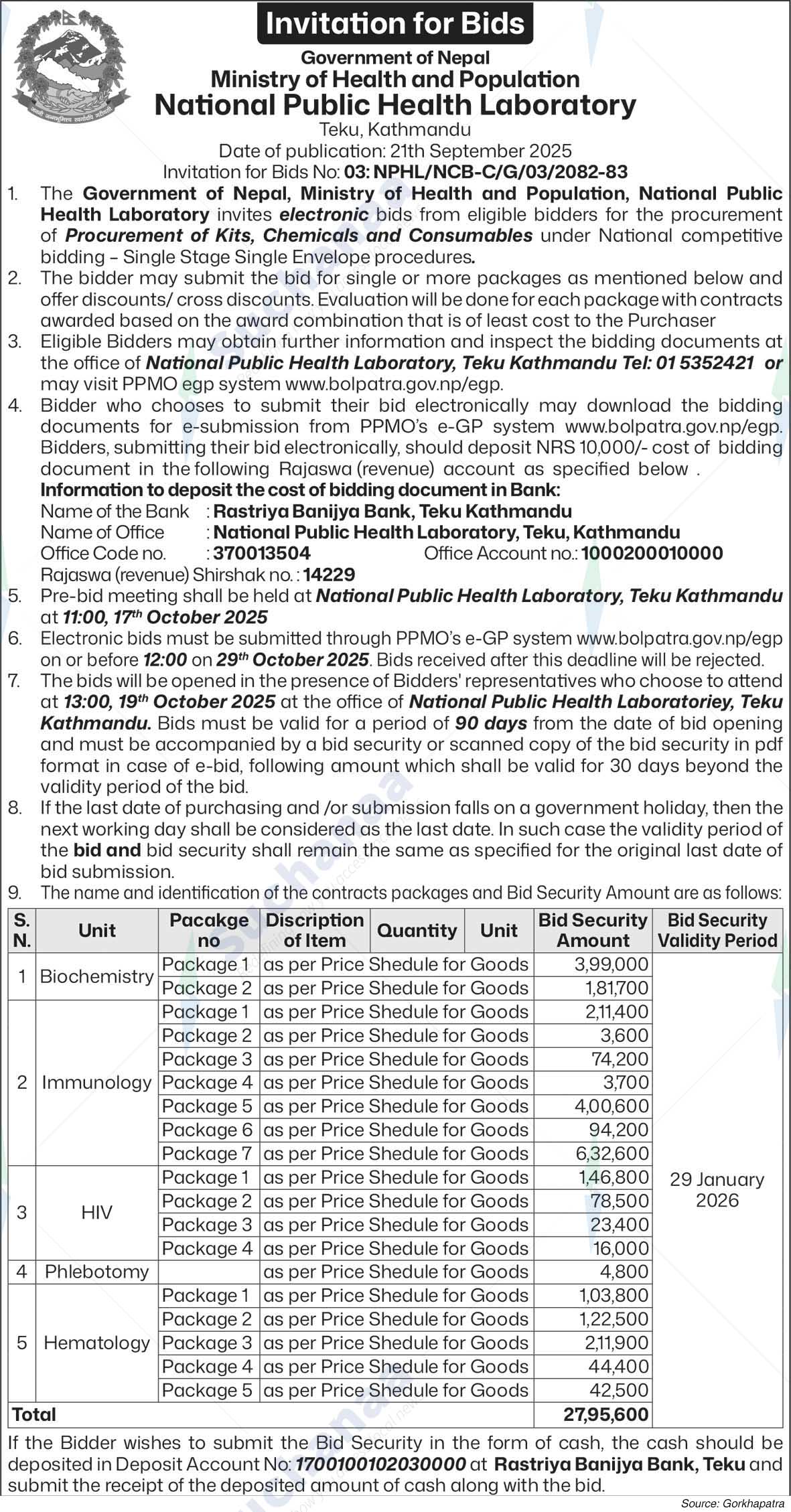 National Public Health Laboratory (NPHL)